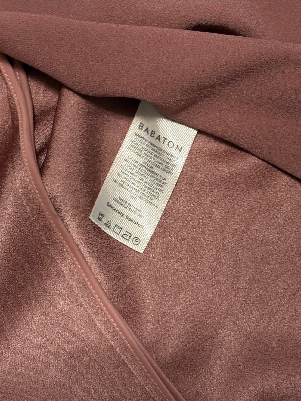 Aritzia Babaton Power Hip Blazer Relaxed Draped Open Red Willow Pink Crepe 10 - Picture 8 of 9